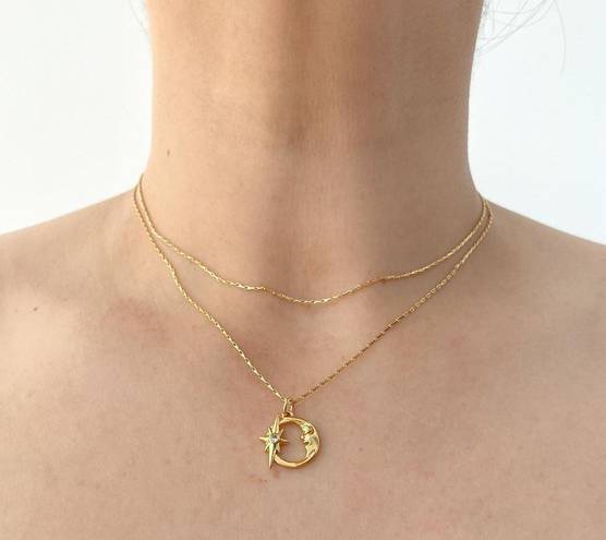 The Moon Gold Pendant North Star Necklace