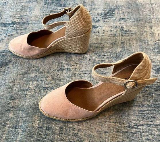 Pink Lily Susina Soft  Ankle Strap Wedge Espadrille Size 8.5