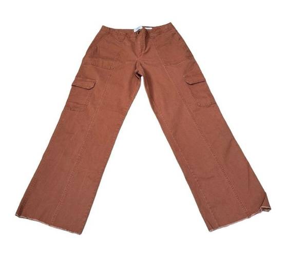 Edge BBJ Los Angeles Rust Colored Wide Legged Cargo Pants With Raw  Size 9/29