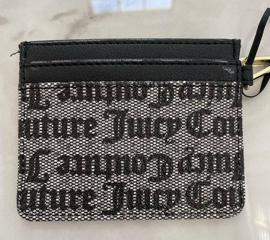 Juicy Couture Vinyl Logo Coin Purse Card Carrier Wallet Keychain