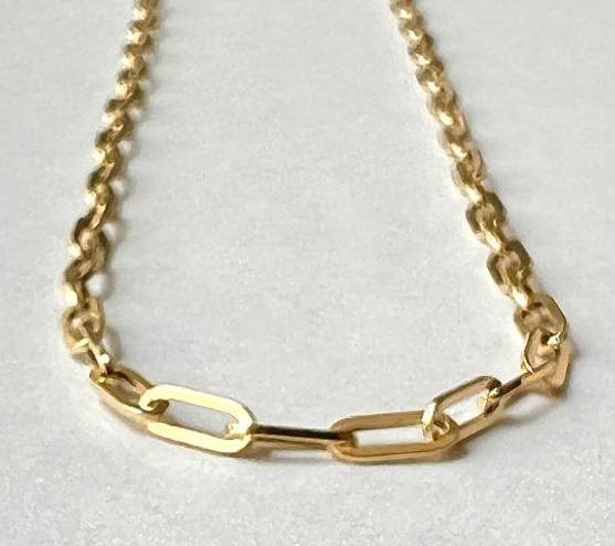 Tehrani Jewelry 14k real Gold paperclip Necklace | A Perfect Birthday Gift for Her | Showcasing Timeless Beauty | Minimal Jewelry | Trendy Dailywear |