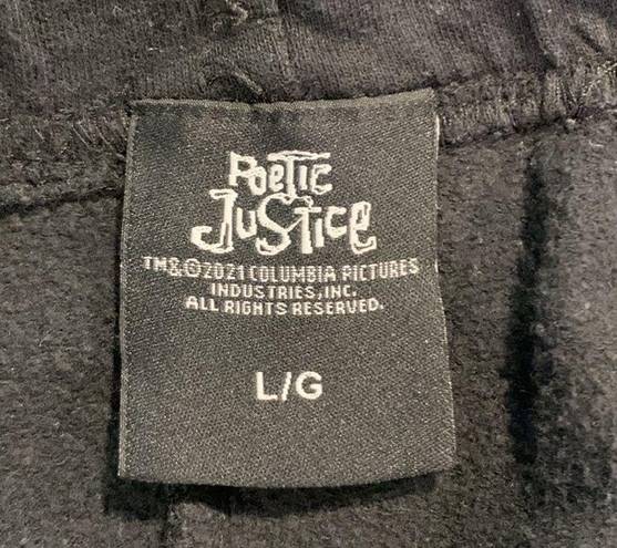 Justice Women's Poetic  Black Tupac Joggers Sweatpants Size Large GUC #7111