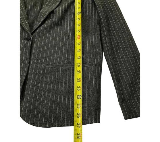 NYDJ  Dark Grey Sonoma Stripe Single Button Blazer Size L NWT 40-5