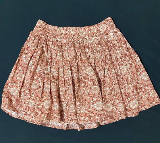 American Eagle Pink Floral Pleated Skirt