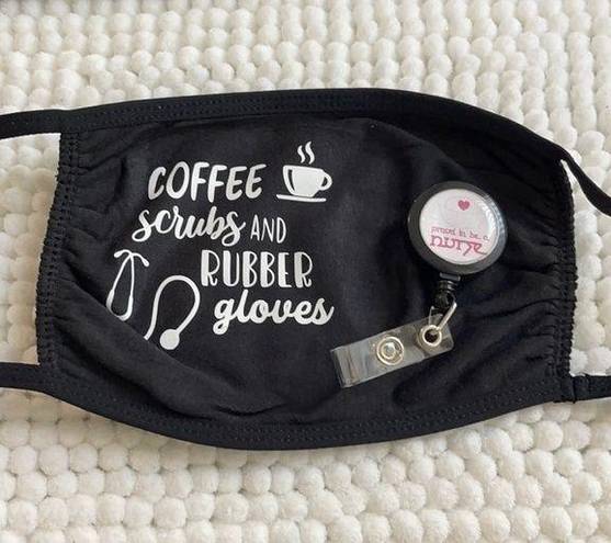 Coffee Scrubs Rubber Gloves Nurse Face Mask Badge Reel Hospital Doctor Medical