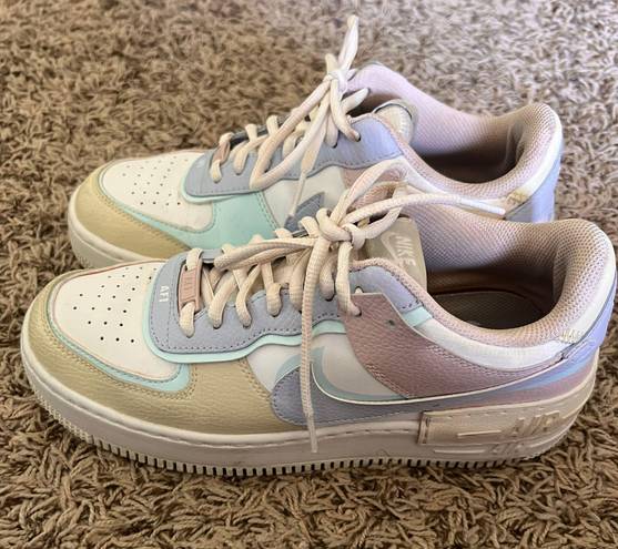 Nike pastel color block air force 1s!