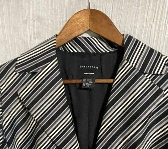 Doncaster  Black White Gray Striped Blazer 4