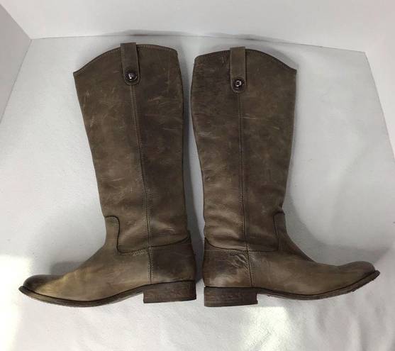 Frye  Melissa Button Brown Size 7 B Knee High Tall Riding Boots Women’s