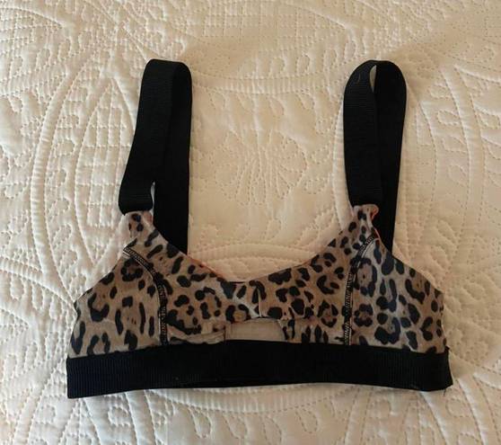 Planet Blue  Cheetah Print Sports Bra