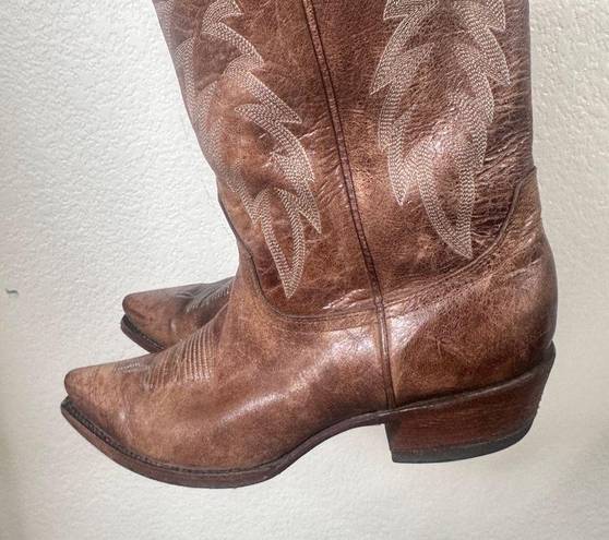 Idyllwind  Wheeler Western Cowboy Boot Snip Toe Brown 9.5 Comfortable Classic EUC