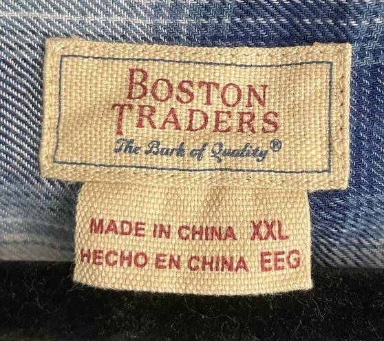 Boston Traders  Womens Flannel Shirt Lightweight Plus Size 2X XXL EUC!