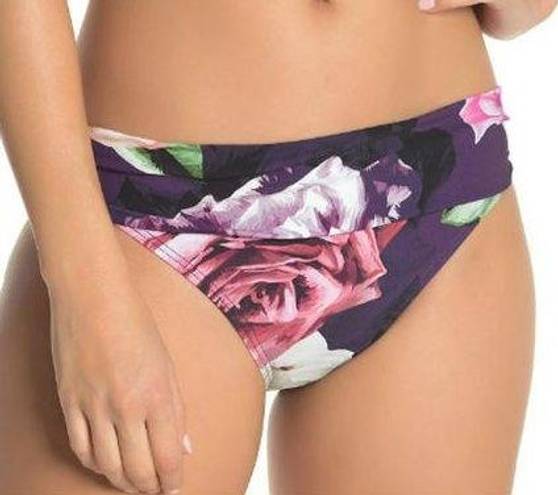 La Blanca  PLUM Bloomfield Shirred Band Hipster Bikini Swim Bottom 16 NWT