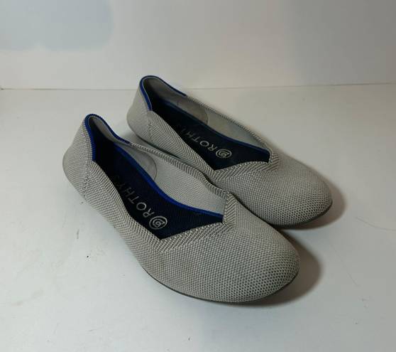 Rothy's The Flat Gray Ballet Flats Round Toe Womens Size 8 Slip On