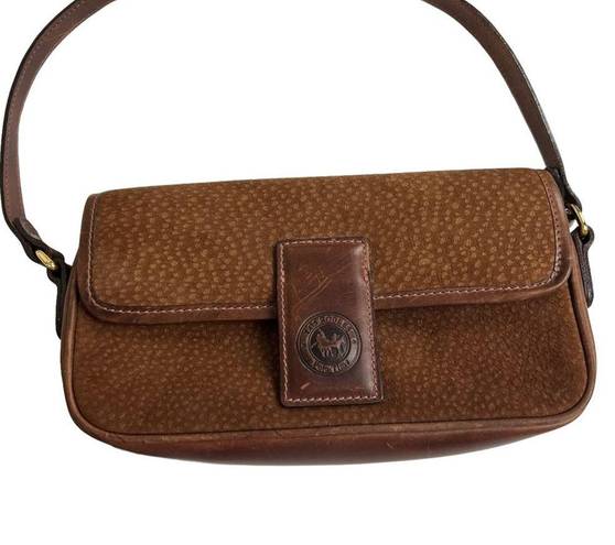 Polo Los Robles  Time Leather shoulder bag Purse suede snap closure Flawed