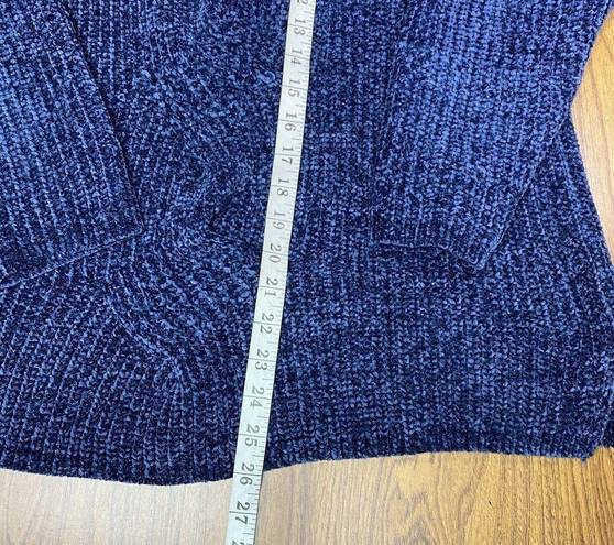 J.Jill  Chenille Women's Sweater Size MP Blue Long Sleeve Casual Soft Chunky