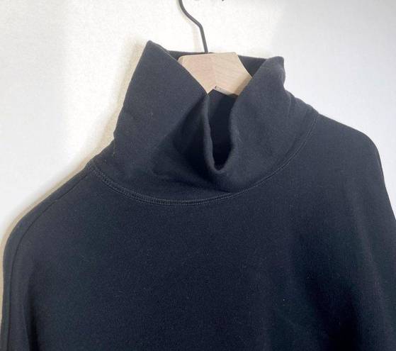 Tkees  Raw Edge Turtleneck Sweatshirt Cotton Terry Oversized Black Size 0/1 US 4