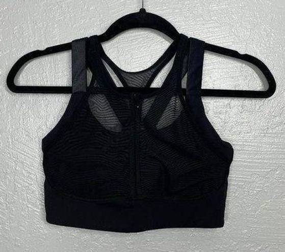 Lululemon Women 6 Black Ready Set Sweat Sports Bra Zip Front Racerback -  $40 - From Amy