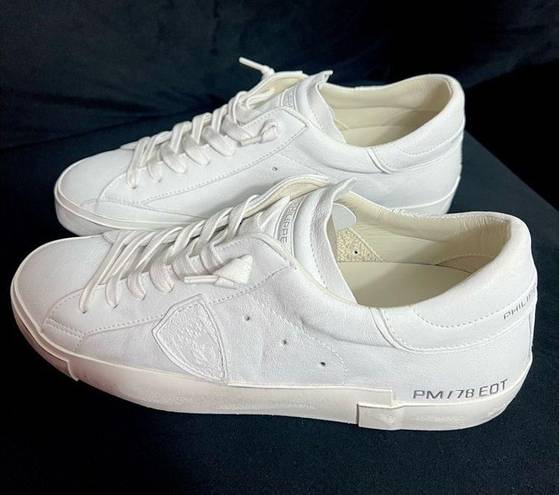 Blanc Philippe Model Paris White Leather PRSX Basic  Low Sneakers Size 41 US 11