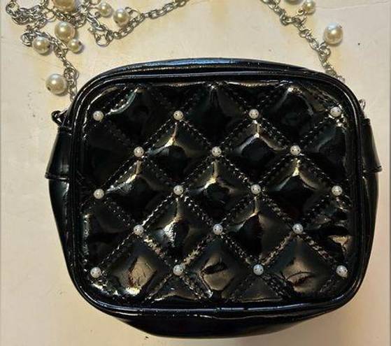 White House | Black Market  Black shoulder/ cross body purse with pearls