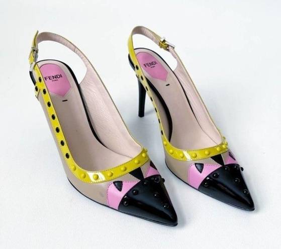 Fendi  Monster Slingback Heels Size 40