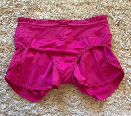 Lululemon Sonic Pink Speed Up Mid-Rise Lined Short 4"