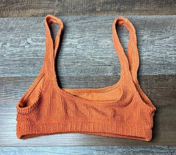 Good American NWOT  Always Fit Ribbed Scoop Bikini Top