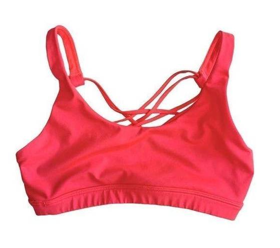 Marika tek Women's  Neon Coral Strappy Back Sports Bra