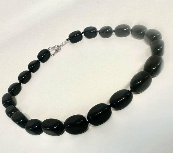 Onyx black  beaded necklace