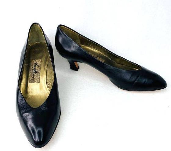 Dahlia Vintage Amalfi Pumps  Black 6.5 Leather Italy