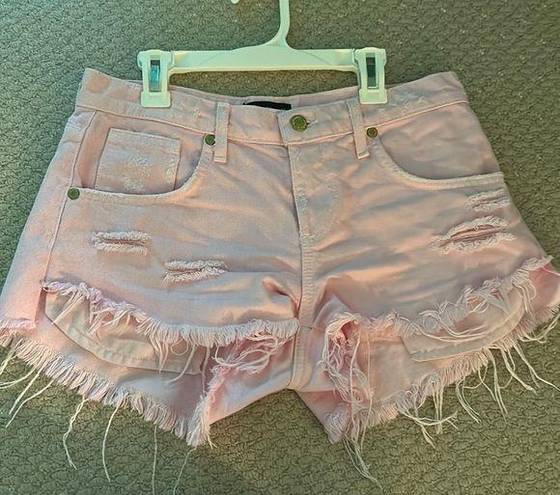 Ramy Brook  Christy low rise pink jean shorts size 25 runs big in waist