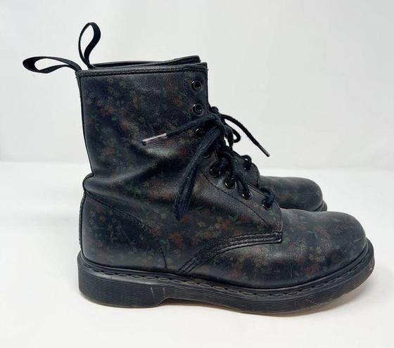 Dr. Martens  1460 Little Flowers Black Floral Print Combat Lace Up Boot US 9 EU41