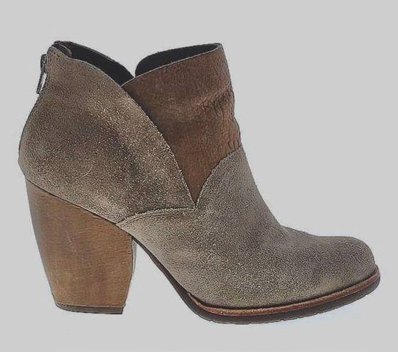 Kork-Ease  Castaneda Suede Heeled Bootie Brown Grey Size 7.5