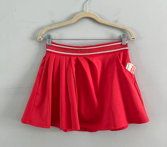 Free People Movement NWT  Round Robin Cayenne Red Tennis Skirt