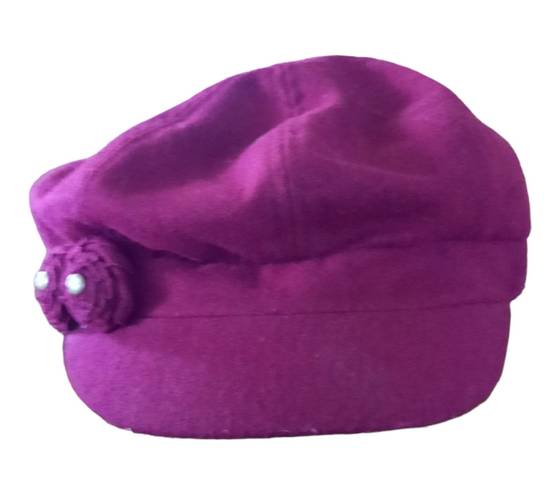 Krass&co August Hat  Wool Purple Flower Newsboy Cap Hat 