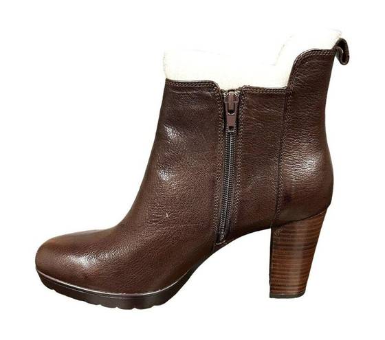 Bella Vita  Womens US 8.5 Zana Heeled Ankle Boot Dark Brown Black Platform NEW