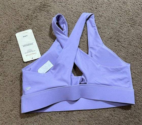 Fabletics NWT  Oasis Twist Sports Bra Size Large Purple