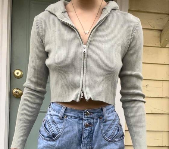 Brandy Melville Arden Sweater Zip Up