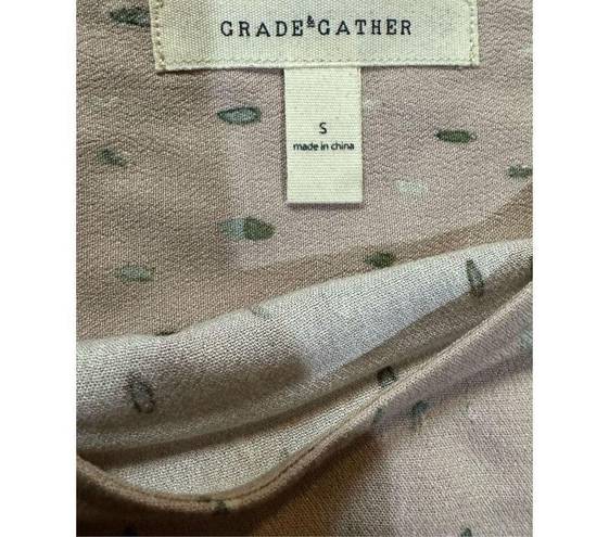 Grade & Gather  tan watermark blouse sz small minimalist casual