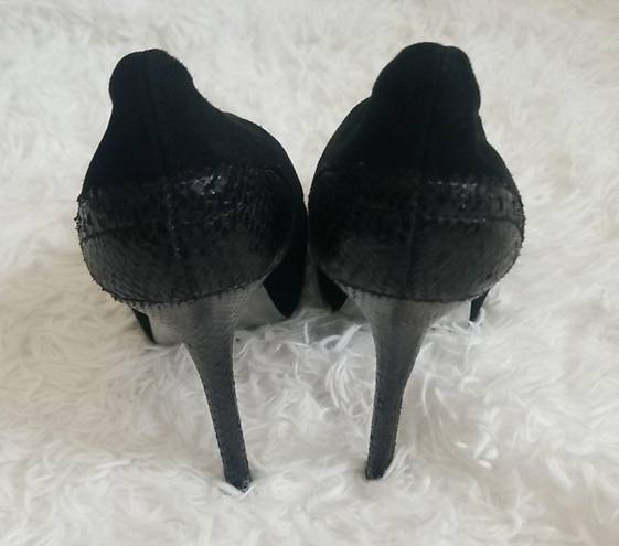 H by Halston Halston Black Suede Pumps Sz 9.5B