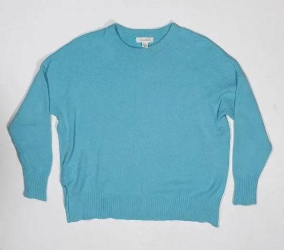 Treasure & Bond  Crewneck Pullover Stretch Knit Long Sleeve Pullover Sweater Blue