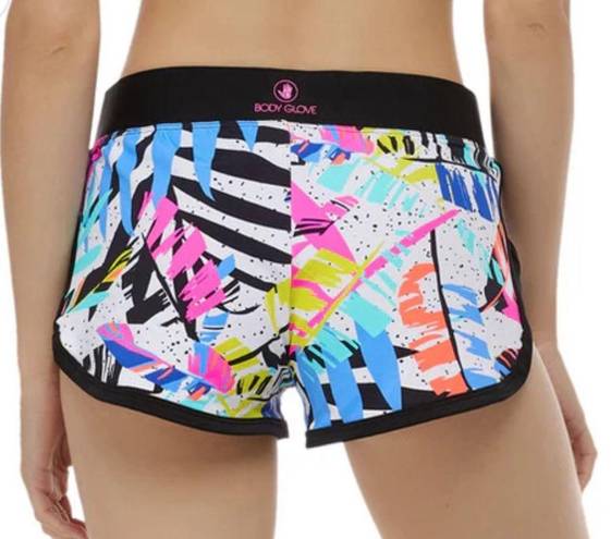 Body Glove  Leaf Print Cross-Over Groove Pulse Swim Shorts Women's Swimsuit M NWT