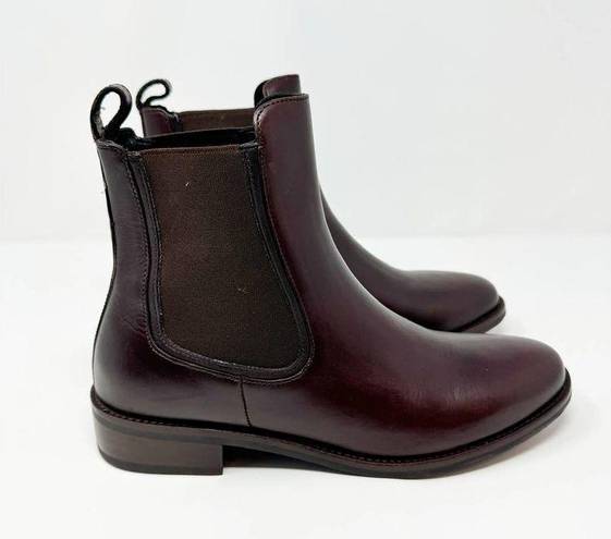Krass&co NEW Thursday Boot . Duchess Leather Chelsea Flat Slip On Ankle Boot Brown US 9