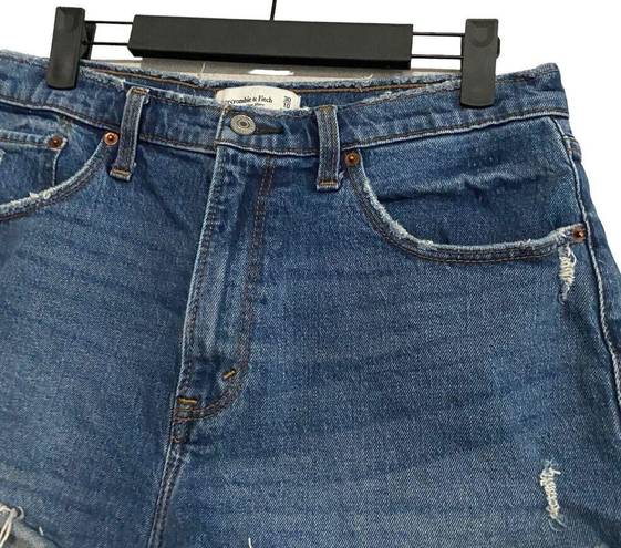 Abercrombie & Fitch  High Rise Mom Jean Shorts Denim Size 30 US 10 Curve Love