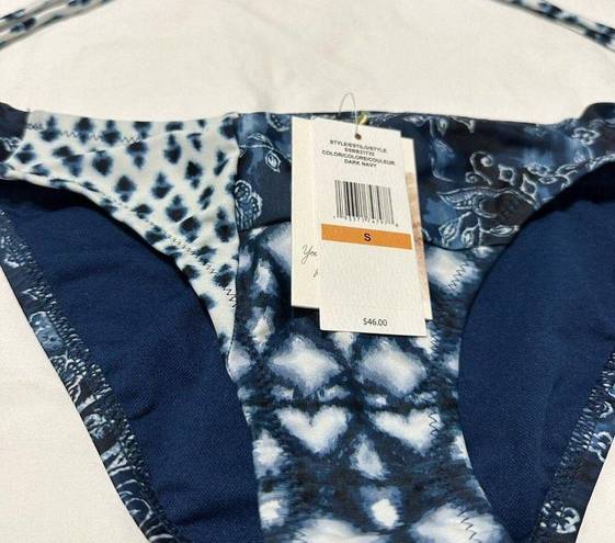 Jessica Simpson NWT  Swimwear Set Bikini Bottom / Top Size S Small Blue / White