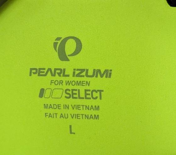 Pearl Izumi  Women's Neon Yellow and White Performance Cycling Zip Up Vest Large