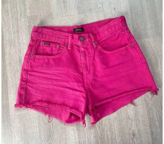 Polo  Ralph Lauren Hot Pink Cutoff Shorts W 29 L 14