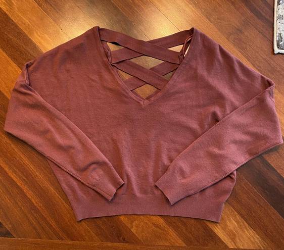 Dry Goods Burgundy Open Back Long Sleeve