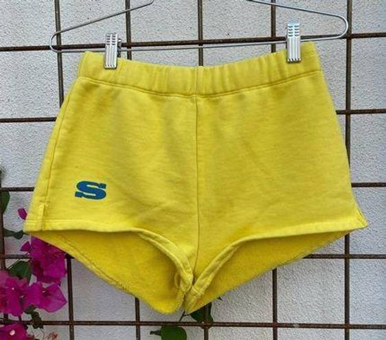 Lounge SMFK Shorts Womens Small Yellow Streetwear Sweatsuit Casual 