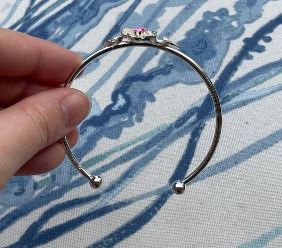 Blossom Cherry  sakura flower bracelet adjustable new gift silver pink october