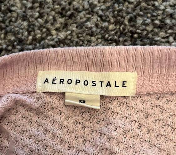 Aeropostale Waffle Cold Shoulder Sweater